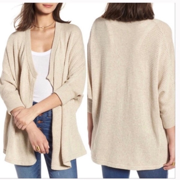 Madewell Sweaters - Madewell Seabank Waterfall Oversized Knit Open Cardigan Size Small